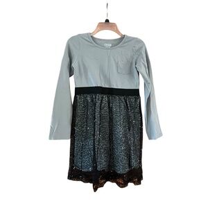 77kids Gray and Black Sparkle Dress